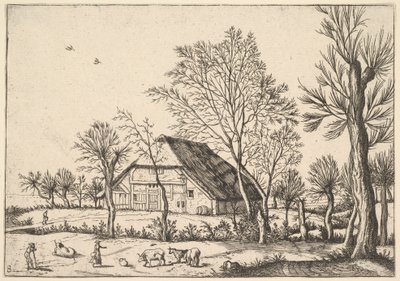Gård, fra De små landskaber, 1559-61. af Johannes van Doetecum I