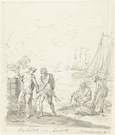 Handel og forsendelse, dekoration på Nieuwmarkt, 1795 Handel og forsendelse (titel på objekt) af Johannes van Dregt (rejected attribution)