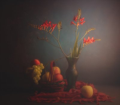Klassiske blomster og frugt af John-Mei Zhong
