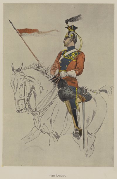16th Lancer (farve litho) af John (after) Charlton