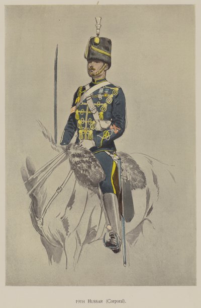 19. husar, korporal (farve litho) af John (after) Charlton