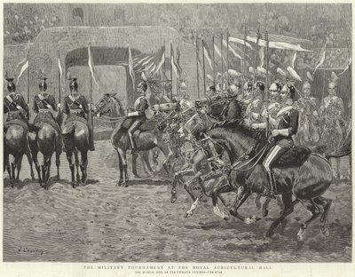 Militærturneringen i Royal Agricultural Hall (gravering) af John (after) Charlton
