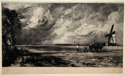 Spring, indgraveret af David Lucas (1802-81), ca. 1829 (mezzotint & sort kulstofblæk på papir) af John (after) Constable