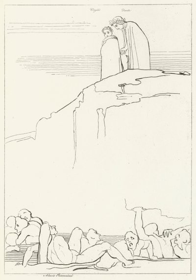Malebolgia, Inferno, Canto 18 (gravering) af John (after) Flaxman