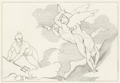Summit of Malebolge, Inferno, Canto 21 (gravering) af John (after) Flaxman