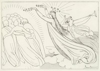Det aktive gode, Paradise, Canto 6 (gravering) af John (after) Flaxman