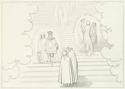 The Celestial Steps, Paradise, Canto 21 (gravering) af John (after) Flaxman