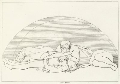 Ugolinos død, Inferno, Canto 33 (gravering) af John (after) Flaxman