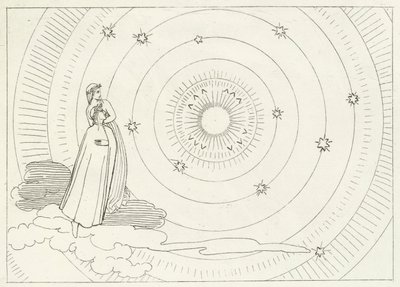 The Empyreum, Paradise, Canto 28 (gravering) af John (after) Flaxman