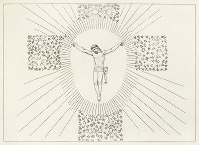 The Glorious Cross, Paradise, Canto 14 (gravering) af John (after) Flaxman