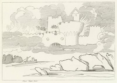 The Pool of Envy, Inferno, Canto 8 (gravering) af John (after) Flaxman