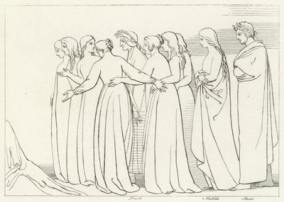 The River Eunoe, Skærsilden, Canto 33 (gravering) af John (after) Flaxman
