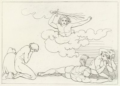 The Terrors of Guilt, Paradise, Canto 22 (gravering) af John (after) Flaxman