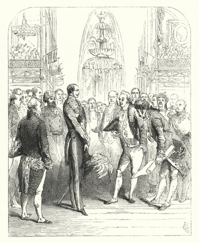 Prins Albert og de kongelige kommissærer ved den store udstilling i 1851, Crystal Palace, Hyde Park, London (gravering) af John (after) Gilbert