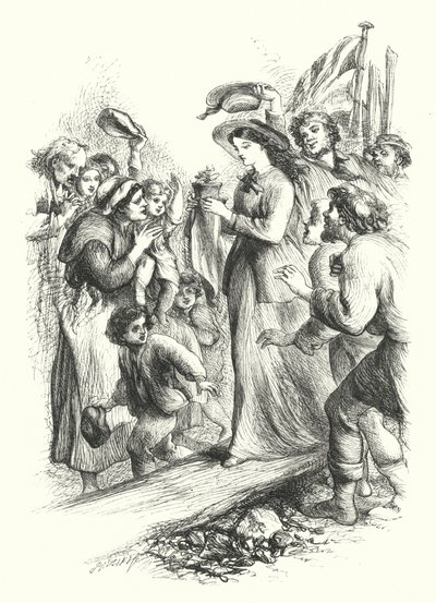 The Landing of the Primrose (gravering) af John (after) Gilbert