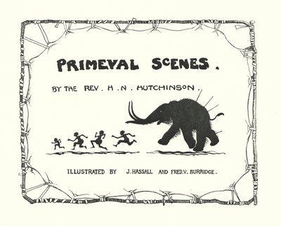 Titelside-illustration til Primeval Scenes (litografi) af John (after) Hassall
