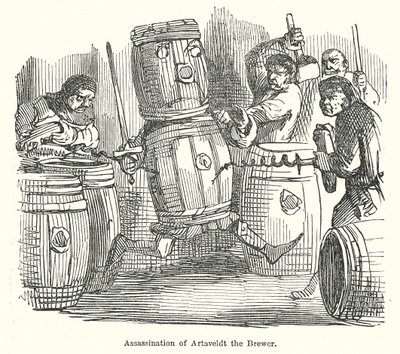 Mordet på bryggeren Artaveldt (kobberstik) af John (after) Leech