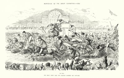 Mindesmærker for den store udstilling 1851, Det store derbyløb for atten hundrede og enoghalvtreds (gravering) af John (after) Leech