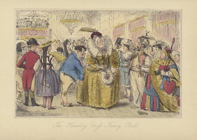 Handley Cross Fancy Ball (farvet ætsning) af John (after) Leech