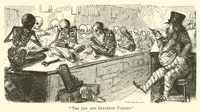 Jøden og skeletskrædderne (gravering) af John (after) Leech