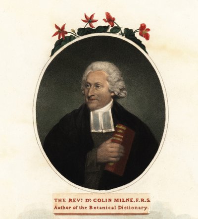 Portræt af Colin Milne, botaniker.1806 (gravering) af John (after) Russell