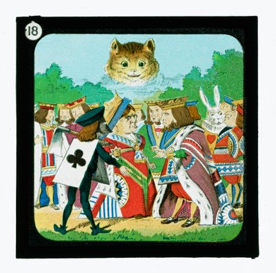 Alice i Eventyrland, farvede lanterneglas (lanternerutsjebane) af John (after) Tenniel