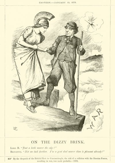 On the Dizzy Brink (gravering) af John (after) Tenniel
