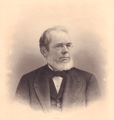 Portræt af den amerikanske gravør Andrew Varick Stout (1835-1906), gravering af FE Jones fra ladies Repository, USA, omkring 1870 af Walter Charles Mills