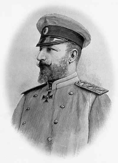 Portræt af Ferdinand I (1861-1948), zar af Bulgarien, gravering af Walter Charles Mills