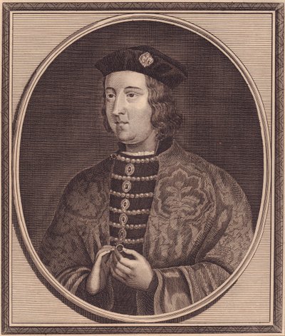 Portræt af kong Edward IV af England (1442-1483), kobberstik af John Goldar (1729-1795) af Walter Charles Mills