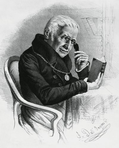 Portræt af Lorenzo Rondolini (1752-1844), italiensk læge og forfatter, tegning af Antonio Dall