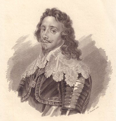 Portræt af Thomas Francis af Savoyen, prins af Carignano (1596-1656), kobberstik af G. Fusinati efter maleri af Van Dick af Walter Charles Mills