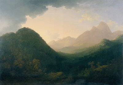 En udsigt i Lake District, muligvis fra Duddon Valley (olie) af John (attr.to) Glover