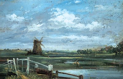 I nærheden af Haddon, Derbyshire (olie på lærred) af John (manner of) Constable