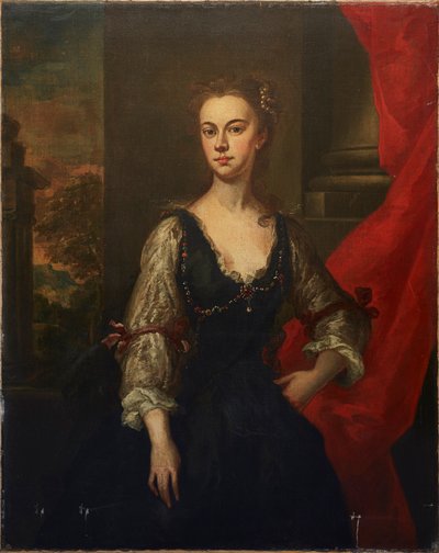 Portræt sagde at være Elizabeth, grevinde af Pembroke (1674-1739) (olie på lærred) af John (studio of) Vanderbank