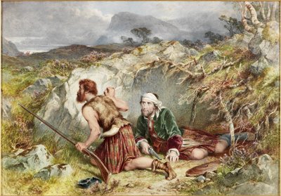 Fugitives from Culloden (akvarel og bodycolour på karton) af John Adam P. Houston