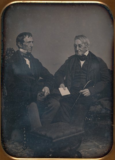 To ældre mænd i samtale, ca. 1850. af John Adams Whipple