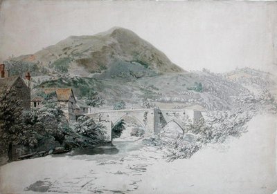 Bridge, Llangollen (akvarel på papir) af John Alexander Gresse