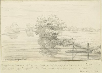 Burton-upon-Trent - Trent-floden: pen- og blæktegning, nd [1799-1854] (tegning) af John Allport