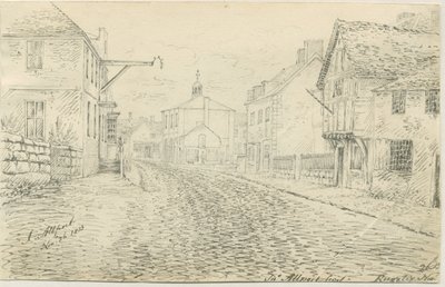 Rugeley Town: pen- og blæktegning, 26. november 1813 af John Allport