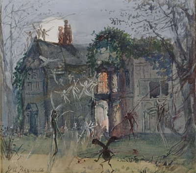 Den gamle sal, feer ved måneskin af John Anster Fitzgerald
