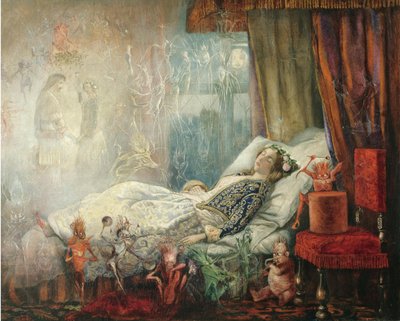 Drømmen efter maskebal af John Anster Fitzgerald