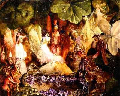 Hvem dræbte Cock Robin? (olie på lærred) (se også 352705) af John Anster Fitzgerald