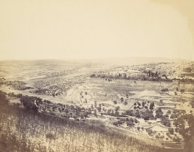 Getsemane Have og udsigt over Jerusalem, 1860