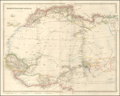 1842-kort over Nordvestafrika af John Arrowsmith af John Arrowsmith