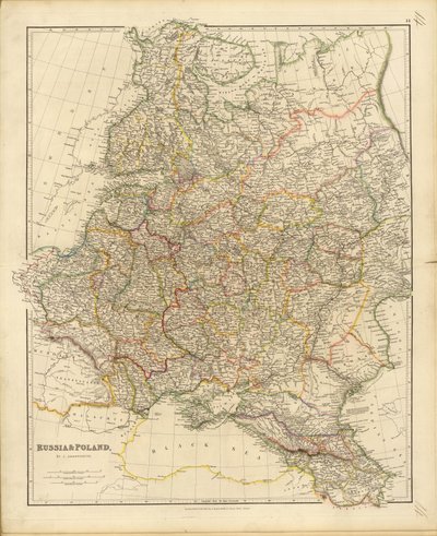Kort over Rusland og Polen, 1832. af John Arrowsmith