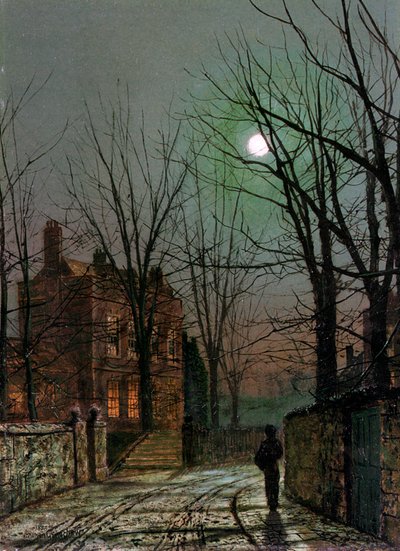 Ved månens lys, 1882. af John Atkinson Grimshaw