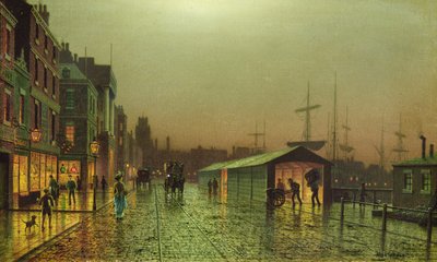 Liverpool Docks af John Atkinson Grimshaw
