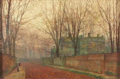 November Morgen, Knostrop Hall, Leeds af John Atkinson Grimshaw