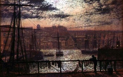 Whitby Harbour fra Station Quay af John Atkinson Grimshaw